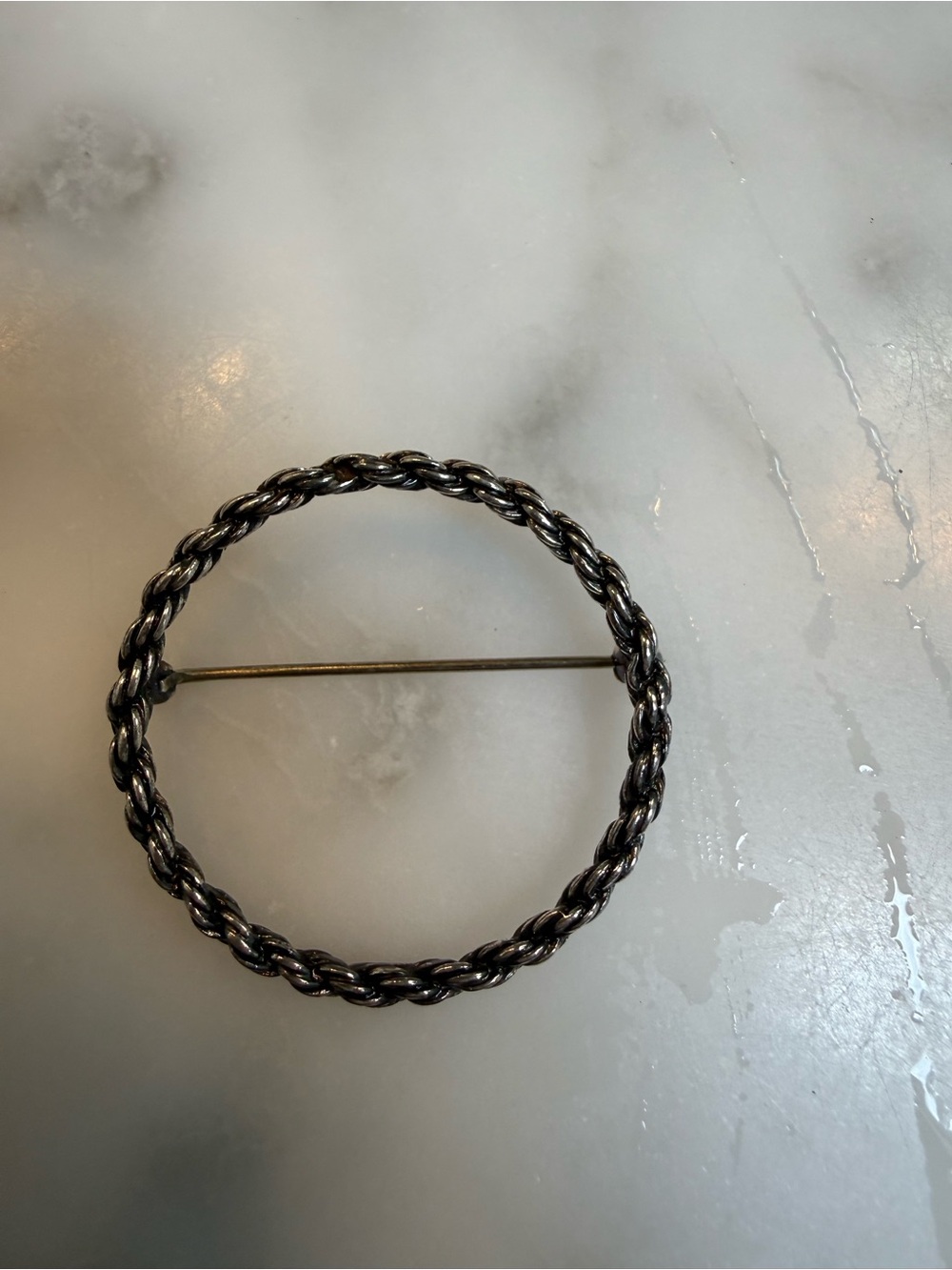 Tiffany & Co. Twisted Rope Round Brooch - Sterling Silver